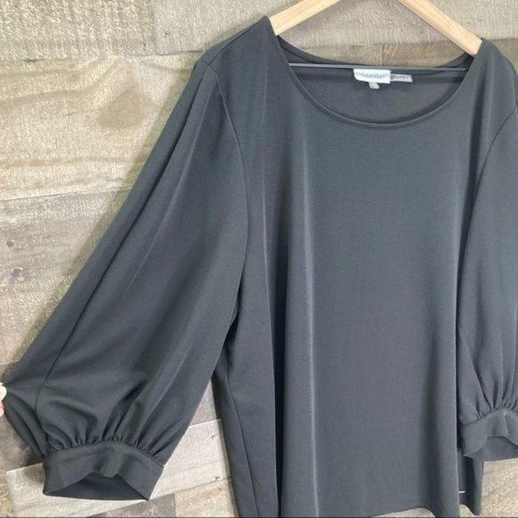 Calvin Klein Balloon Sleeve Pullover Blouse - Picture 4 of 10